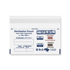 Pro Steril Крафт-пакети для стерилізації білі (60х100мм) 100 шт в інтернет магазині Beauty Hunter